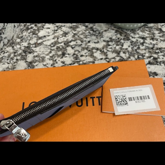 Monogram Taiga coin cardholder in denim - Picture 5 of 6